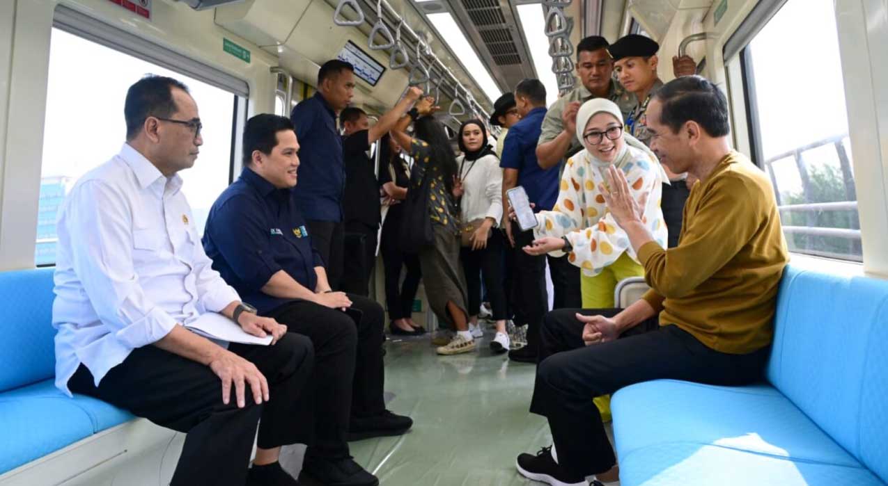 Presiden Jokowi Jajal Lrt Jabodebek Advertising News